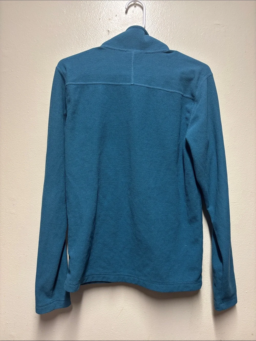 The North Face Men's Teal Quarter-Zip Fleece Pullover small